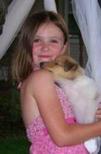 Megan with sable puppy